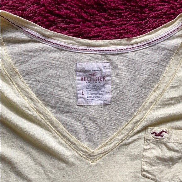 Hollister yellow v-neck sheer top - Picture 4 of 8